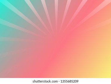 Radial stripes background. Trendy red and white striped background. Soft backdrop with gradient for wallpaper, cover and banner template. Light line, abstract ray burst. Vector illustration art