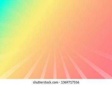 Radial stripes background. Trendy red and white striped background. Soft backdrop with gradient for wallpaper, cover and banner template. Light line, abstract ray burst. Vector illustration art