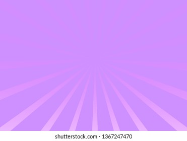 Radial stripes background. Trendy violet and white striped background. Soft backdrop with gradient for wallpaper, cover and banner template. Light line, abstract ray burst. Vector illustration art