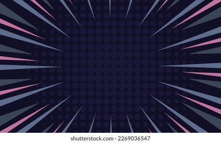 Radial stripes comic style dark background