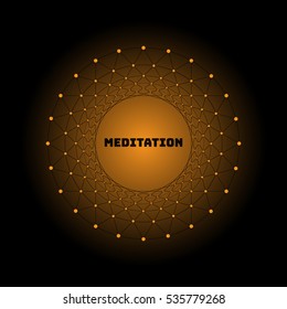 Radial structure based on sacred geometry. Framing for a logo or inscription
