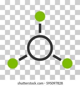 Radial Structure icon. Vector illustration style is flat iconic bicolor symbol, eco green and gray colors, transparent background. Designed for web and software interfaces.