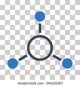 Radial Structure icon. Vector illustration style is flat iconic bicolor symbol, smooth blue colors, transparent background. Designed for web and software interfaces.