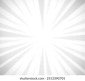 vetor de design de plano de fundo de padrão pontilhado de meio-tom de estilo radial