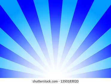 Radial sunburst background blue