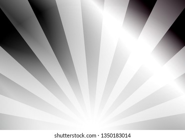 Radial sunburst background silver