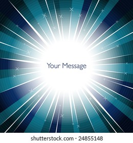 Radial Sunburst showing your message