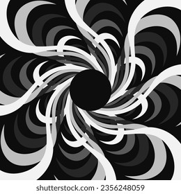 radial swirl abstract background, vector illustration