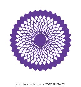 Radial Symmetry Art in Purple Design 