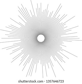 Radial Tech Elements Circular Burst of Rays / Spark