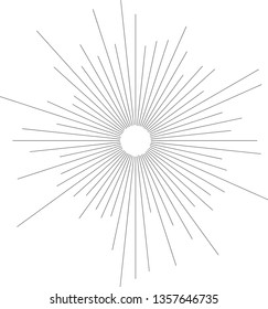 Radial Tech Elements Circular Burst of Rays / Spark