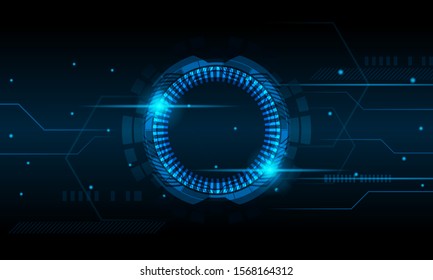 Radial Technology circle Futuristic Digital Circuit Technology Background vector illustration