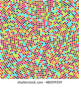 Radial tile mosaic design background pattern vector. EPS 10