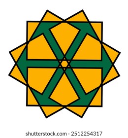 Vector radial del triángulo, triángulo Abstractas con el color azul y amarillo aislado en el fondo blanco
