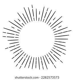 It is a radial twinkle line frame.Easy-to-use vector material.
