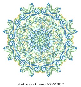 radial vector abstract colorful ornament