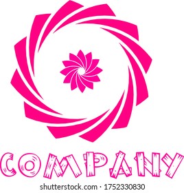 Radial vector logo looks like a flower