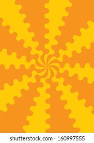 Radial Wave Yellow Orange