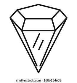 Radian gemstone icon. Outline radian gemstone vector icon for web design isolated on white background