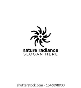 radiance abstract logo vector concept with unique and simple style 
