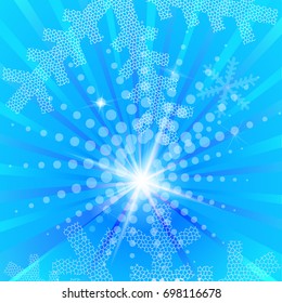 Radiance christmas background. Vector