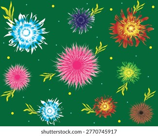 Radiant Bloom Symphony Pattern Design