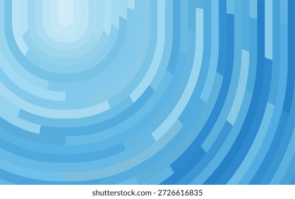 Fondo de arcos concéntricos azul radiante. Patrón circular de mosaico para el Diseño gráfico.