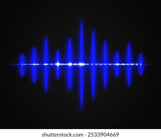Strahlend blaues, leuchtendes Licht mit funkelnden Teilchen und Strahlen. Glitzernde Teilchen, magische Energie, festliche Highlights, abstrakte Reflexion, leuchtende Wellen, Weihnachtsraum-Hintergrund.