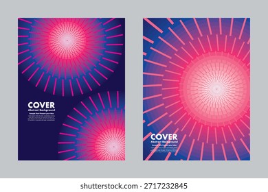 Vector de fondo abstracto de explosión radiante con líneas radiales brillantes y Gradientes de colores vivos. Ideal para carteles, portadas, Anuncios, presentaciones y diseños digitales modernos.