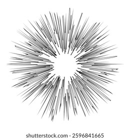 Radiant Burst of Dynamic Energy starburst with radiating lines