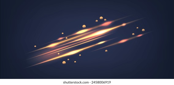 Radiant Burst Of Golden Light With Sparkling Sparks And Luminous Swirls, Futuristic Golden Glow, Captivating Magic Trail