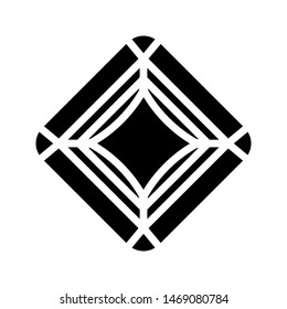 Radiant diamond icon. Square gemstone linear style sign for mobile concept and web design. Precious stone, gem outline vector icon. Symbol, logo illustration. simple Vector graphics
