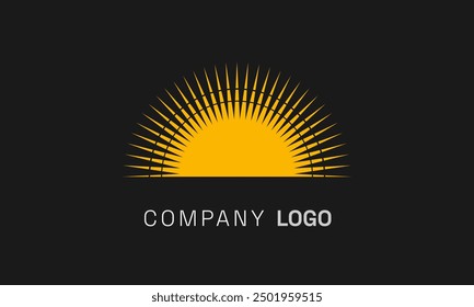 Radiant and Distinctive Sunburst Logo Design for Eye-Catching Branding and Energizing Visual Identity