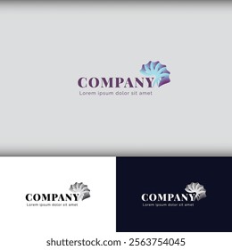 Radiant Elegance: A Crystal Flower Logo That Captures the Perfect Blend of Natural Beauty and Timeless Sophistication, Creating a Visual Identity That Shines with Clarity and Grace