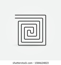 Radiant Floor Heating vector concept linear icon or symbol