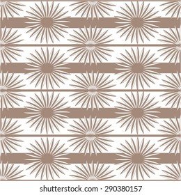 Radiant floral pattern in the bands, seamless vector background.