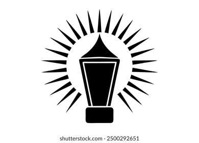 Radiant Glow Foundation Vector Line Art Cosmetics Logo Icon and Clipart on White Background