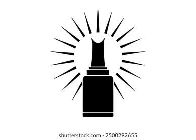 Radiant Glow Foundation Vector Line Art Cosmetics Logo Icon and Clipart on White Background