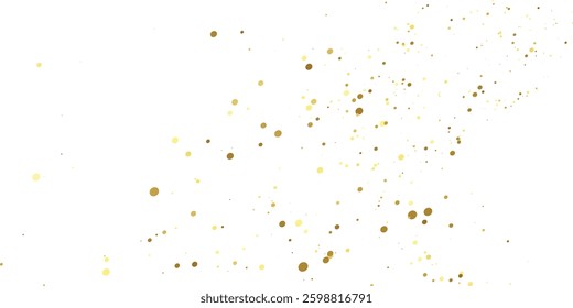
"Radiant Golden Glitter Dots and Falling Confetti Glistening on a White Transparent Background, Adding a Luxurious and Sparkling Touch to Your Celebrations"
