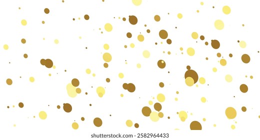 "Radiant Golden Glitter Particles and Shimmering Confetti Falling Gracefully on a Clean White Transparent Background for a Dazzling, Festive Atmosphere"
