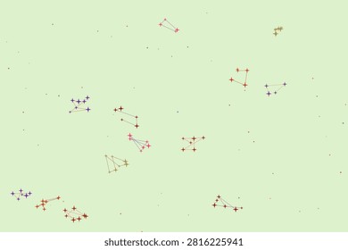 Radiant Groovy Constellation Sparkle Seamless Abstract Pattern Illustration 14