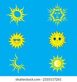 Iluminación radiante: Vector de diseño solar Esta fascinante obra de arte captura la energía radiante y la calidez del sol, simbolizando la vida, la vitalidad y la positividad.