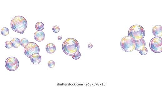 Radiant, iridescent soap bubbles floating gracefully, reflecting dazzling hues. A mesmerizing, dreamy aesthetic perfect for backgrounds, creative designs, and vibrant visual projects.