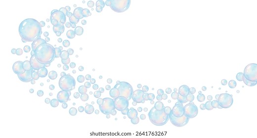 Radiant, iridescent soap bubbles floating gracefully, reflecting dazzling hues. A mesmerizing, dreamy aesthetic perfect for backgrounds, creative designs, and vibrant visual projects.