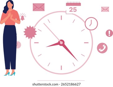 "Radiant with joy, the girl cherishes her new clock, admiring its design and functionality. She delights in its elegance, savoring every tick as it enhances her space."