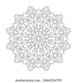 Radiant Kids Mandala Coloring Book Page for kdp Book Interior. Peaceful Petals, Ability to Relax, Brain Experiences, Harmonious Haven, Peaceful Portraits, Blossoming Beauty mandala design.