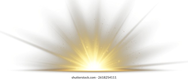 Radiant light burst forms celestial flash of brilliance. White flare glows with shimmering halo on glassy space. Star spark explodes softly in high-impact shine effect. Magic dust twinkles