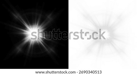 Radiant Light Burst on Both Dark and Light Backgrounds with Flair