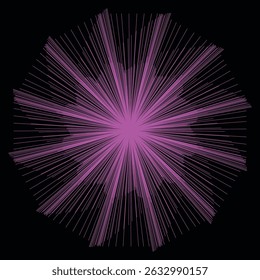 Radiant Neon Geometric Burst Mandala