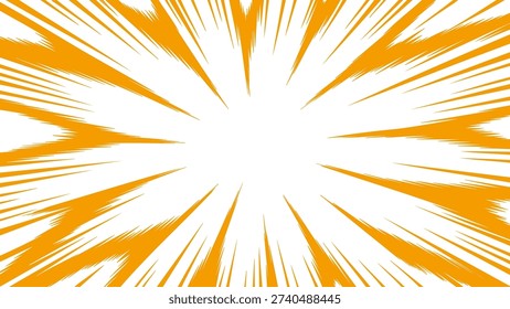 Radiant orange comic explosion starburst background.
